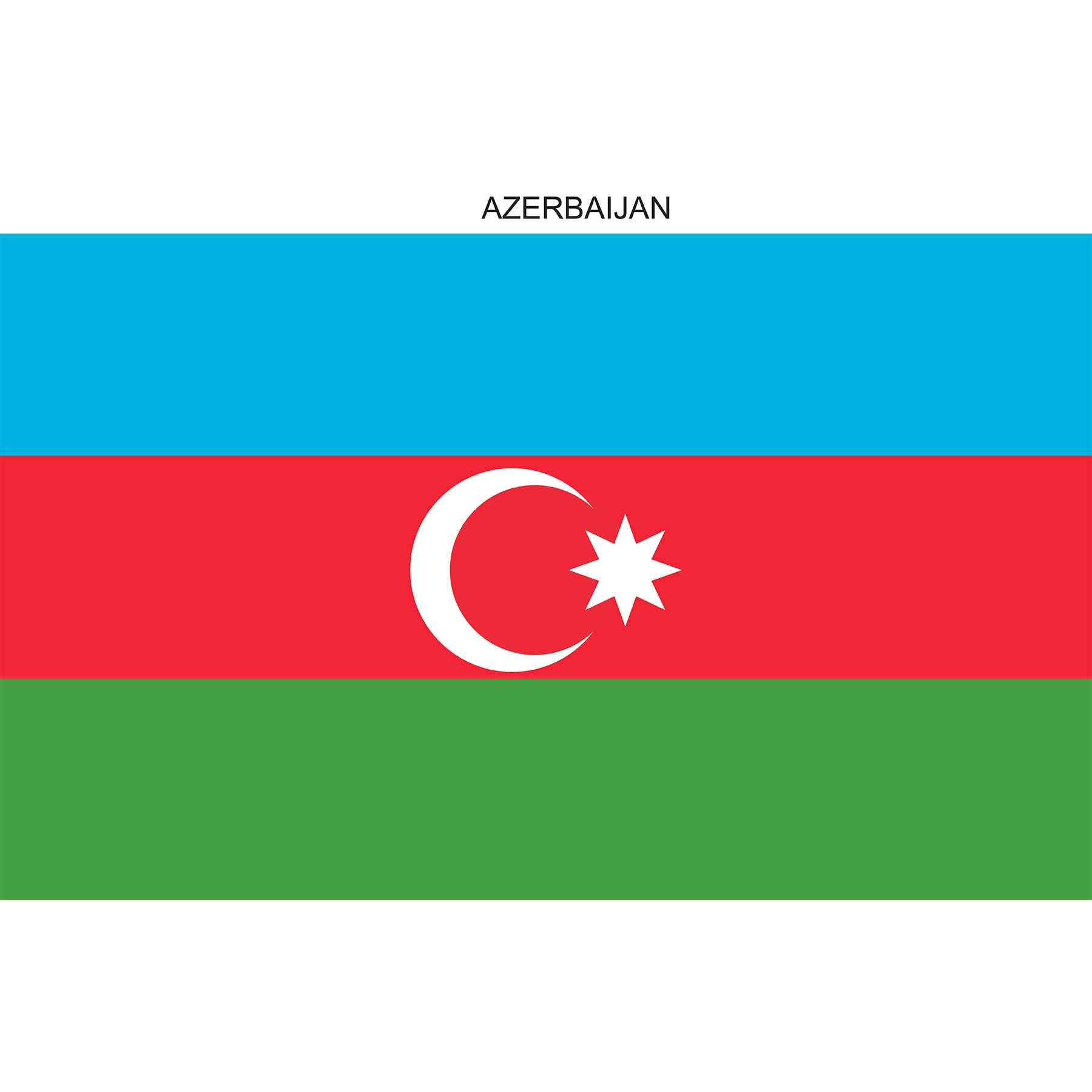 Azerbaijan Flag - Awal Plastics Shop Catalogue