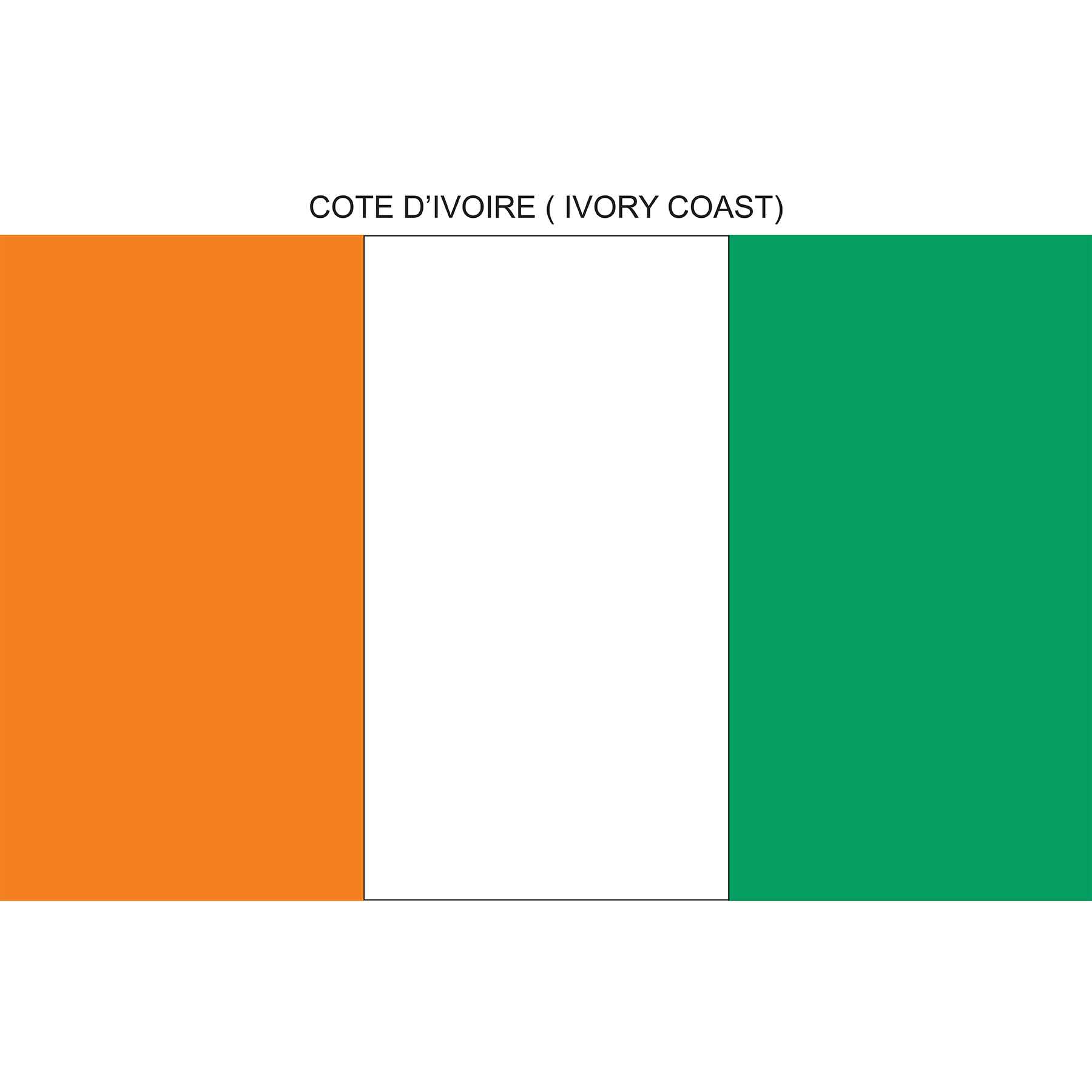 cote d'ivoire (ivory coast) flag. National flag of cote d'ivoire